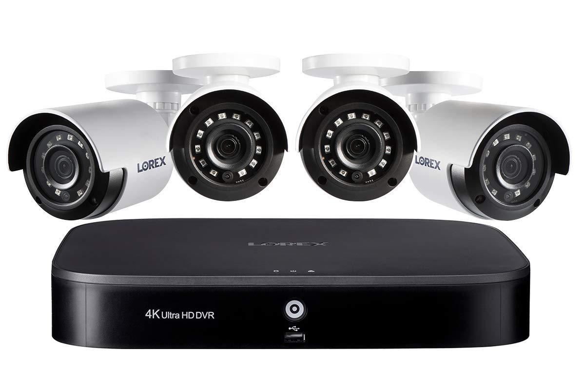 Lorex 4K 8 Channel 2Tb Dvr With 4 1080P Outdoor Cameras