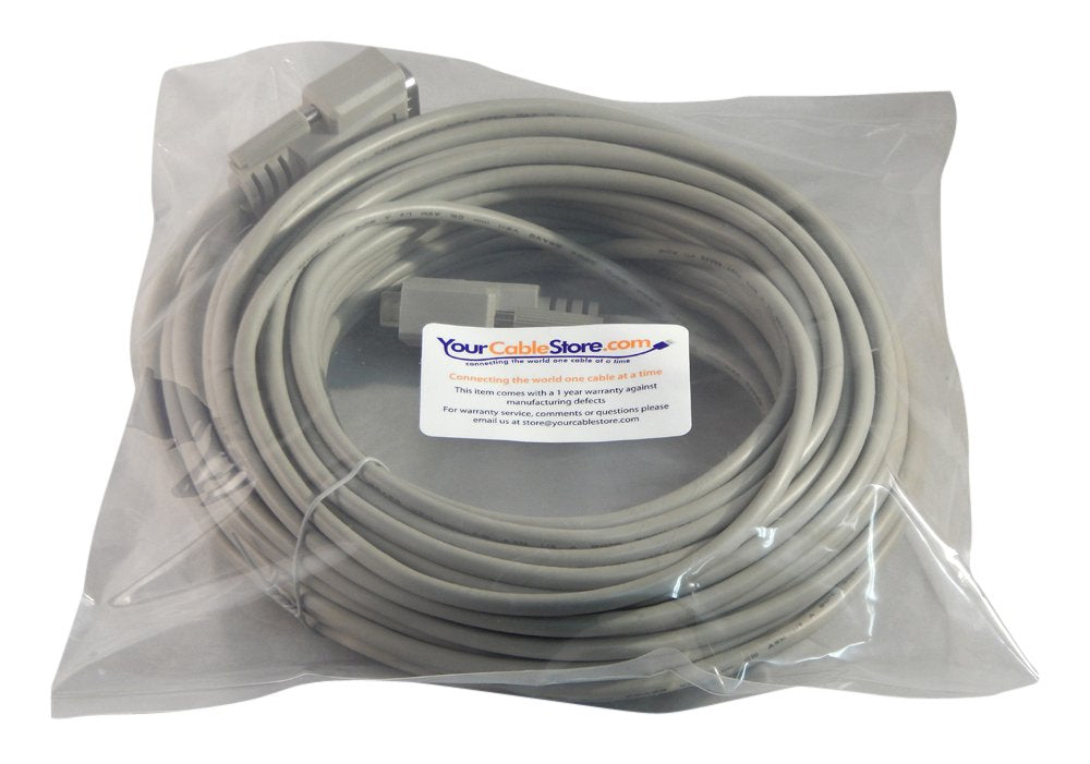 Your Cable Store DB9 9-Pin RS232 Male/Male Serial Cable Straight Through Copper 75 Foot