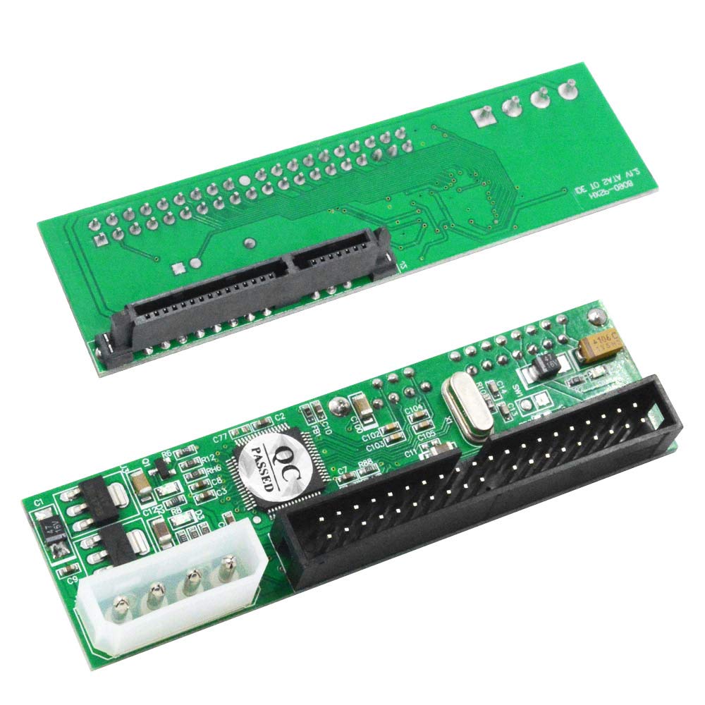 Godshark 2.5 Inch Sata To 3.5 Inch Ide Adapter, 2.5 Or 3.5 Inch Hdd Or Ssd Sata Hard Drive To 40 Pin 3.5 Inch Pata Desktop Conve