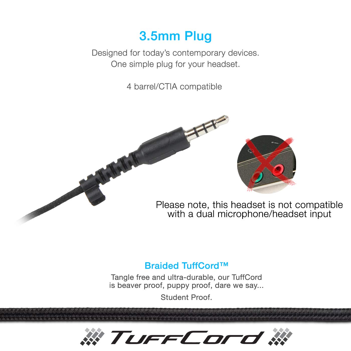 Cyber Acoustics Stereo Pc Headset (Ac 4000), 3.5Mm Connection, Noise Canceling Microphone For Pc, Mac And, Tablets, Perfect For
