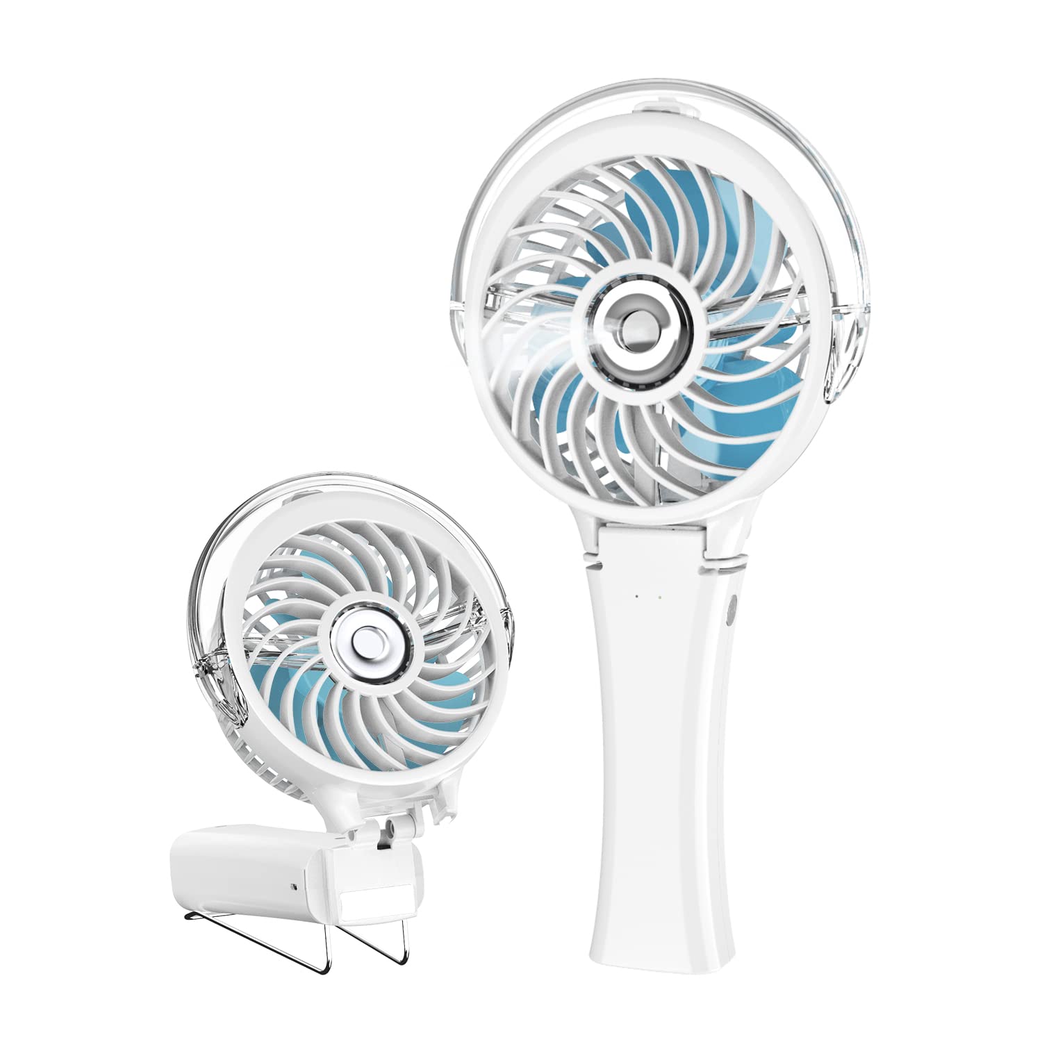 Handfan Portable Misting Fan, Handheld Mister Fan, Usb Rechargeable Personal Mist Fan, Battery Operated Spray Water Fan, Mini El