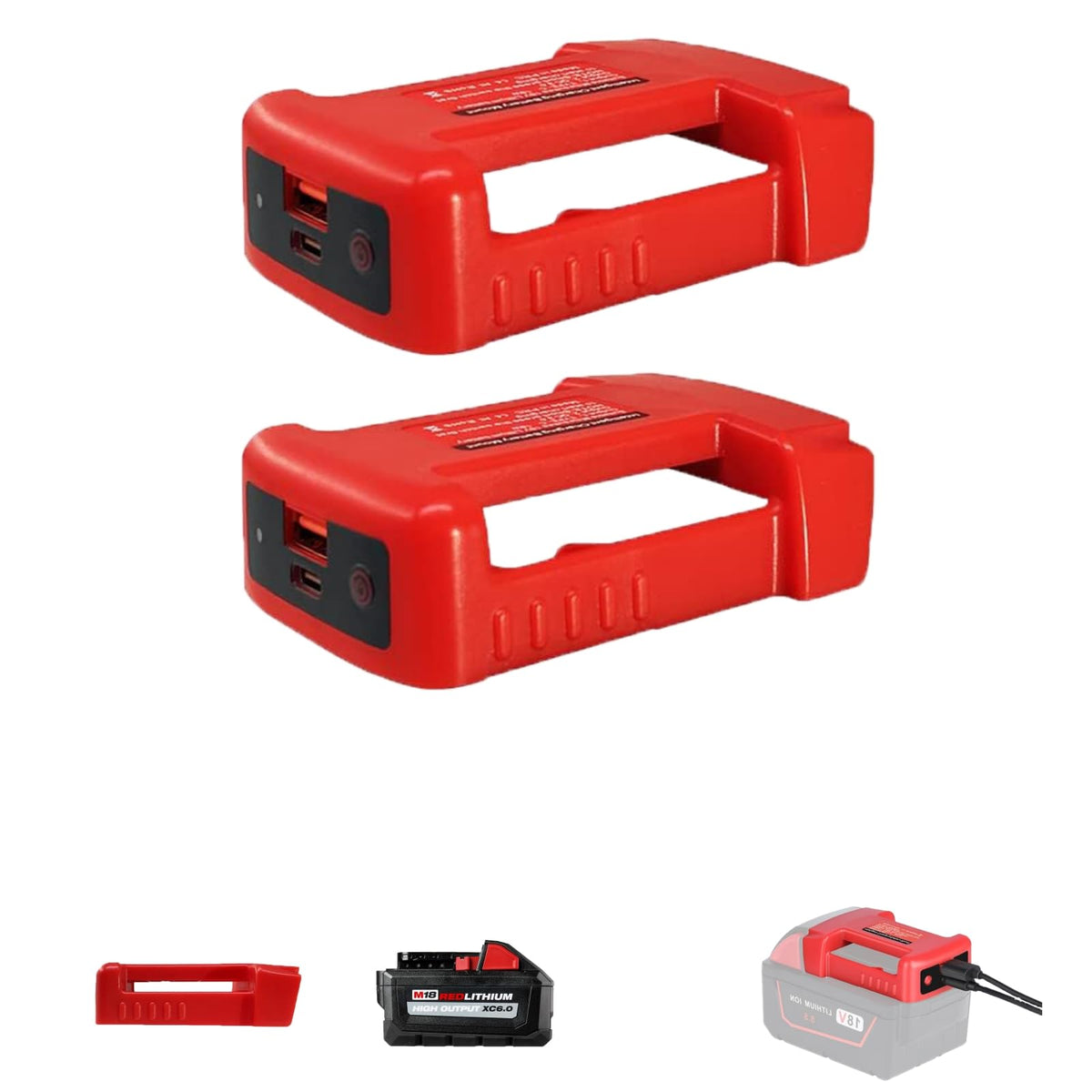 Usb Charger Adapter For Power Tool Battery (2Pack For M18 Usb Charger Adapter)