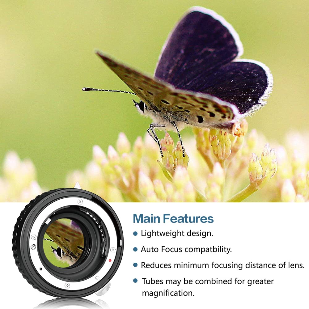 Mcoplus N Pa Metal Auto Focus Macro Extension Tube Set For Nikon Dslr Cameras D7200 D7100 D5600 D5300 D5200 D5100 D3400 D3300 D3