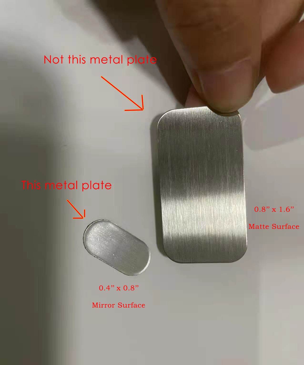 Mini Metal Plates For Magnetic Mount, Wall, Phone Holder, Case, Magnet, Crafts, Diy. Kit Of 32 Silver Small 0.4'' X 0.8'' Iron D