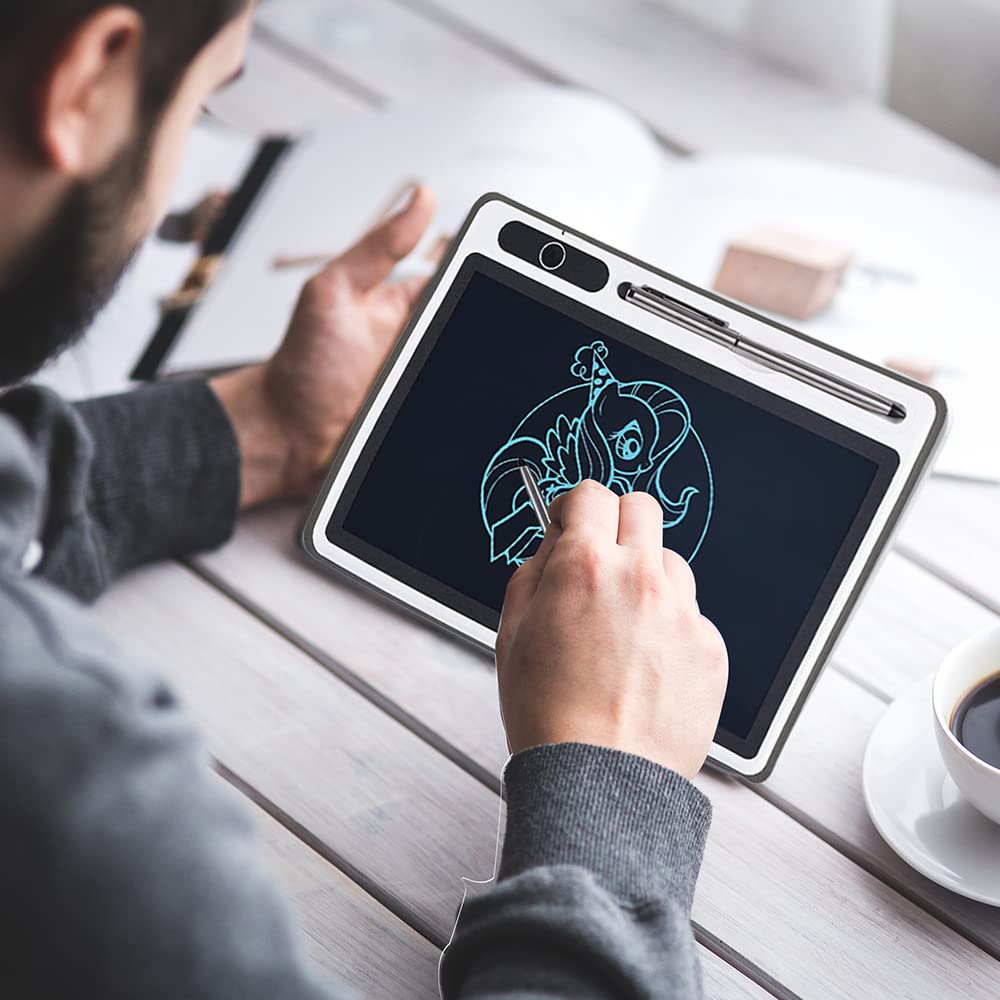 Lcd Writing Tablet 10 Inch Electronic Handwriting Pad Doodle Board With Leather Protective Case Christmas Birthday Gifts For Kid