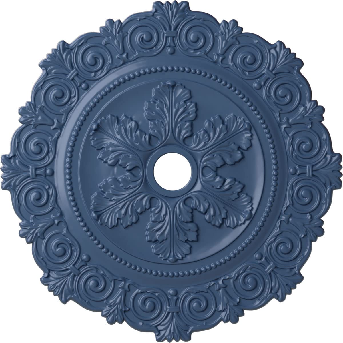 Ekena Millwork CM33SCAMF 33-1/4 x 3-5/8 x 1 Scroll Medallion Ceiling Medallion, Americana