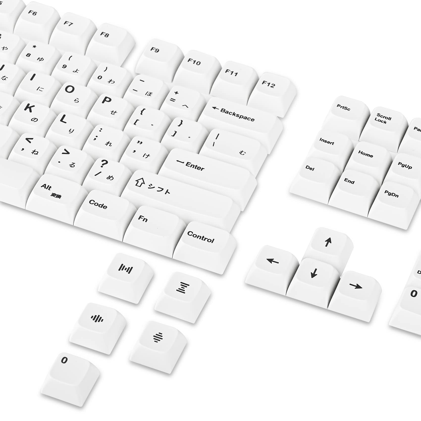 Guffercty Kred Gtsp 135 Key Japanese White Keycaps 65 Percent Xda Keycap Set For 60 Percent Tkl Keyboard For Cherry Mx Gateron K