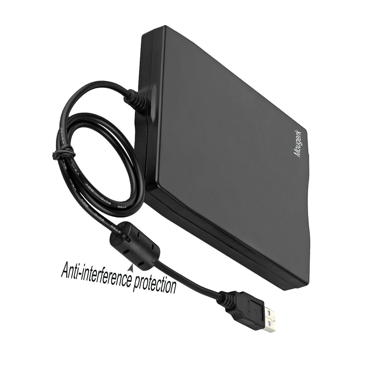 Mougerk Usb Floppy Drive, 3.5' Usb External Floppy Diskette Drive 1.44 Mb Fdd Portable Usb Drive Plug And Play For Laptops Desktops And Notebooks (Black)