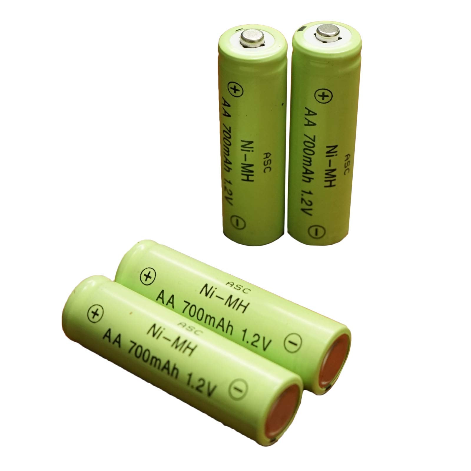 Asc Solar Light Aa Ni Mh Rechargable Batteries (Pack Of 12) (Aa 700Mah)