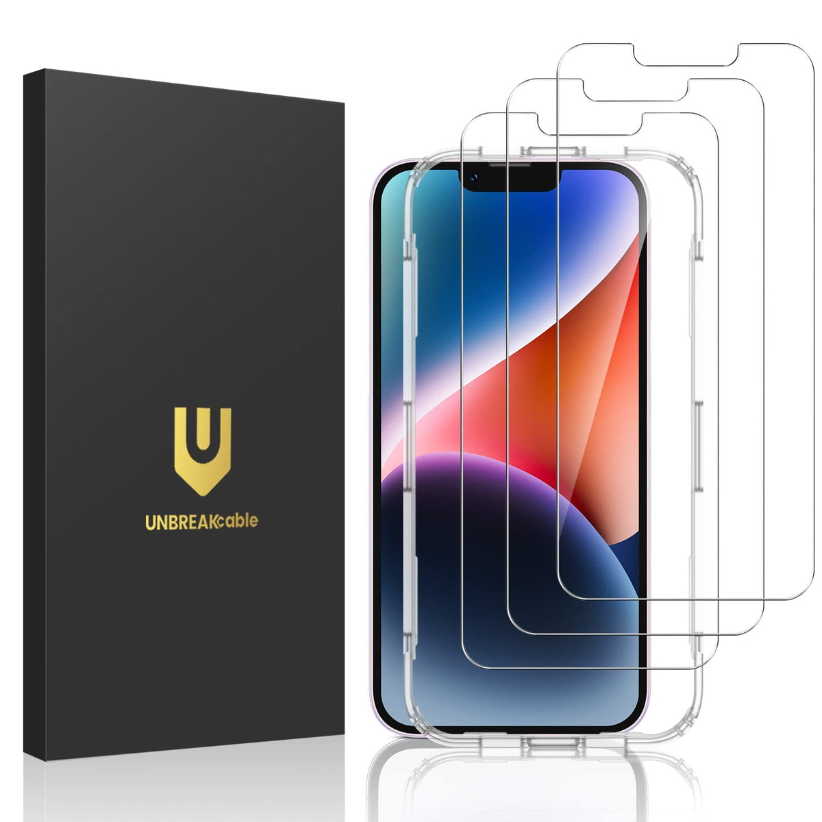 Unbreakcable Shatterproof Screen Protector For Iphone 13 Pro Max/Iphone 14 Plus [3 Pack] [99.99% Hd Clear] [Easy Installation Fr