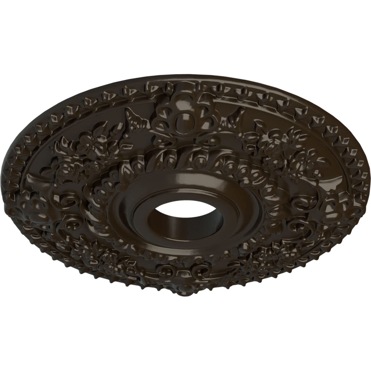 Ekena Millwork Cm18Roshf Rose Ceiling Medallion, Stone Hearth
