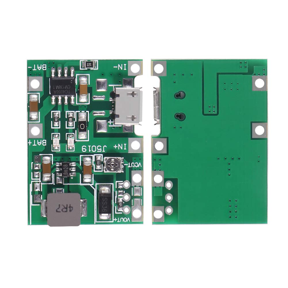 Aitrip 12Pcs 2A Usb 18650 Lithium Li Ion Battery Charger Module Boost 3.7V To 5V 9V 12V Adjustable Dc Dc Step Up Boost Module Tp