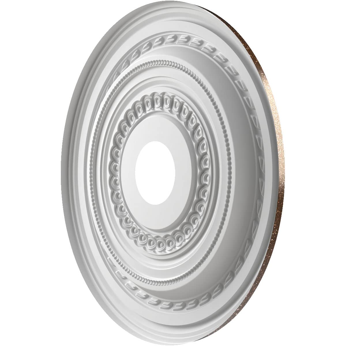 Ekena Millwork Cmp19Coamb Cole Thermoformed Pvc Ceiling Medallion (Fits Canopies Up To 5 1/8), 19Od X 3 1/2Id X 1P, Textured Met