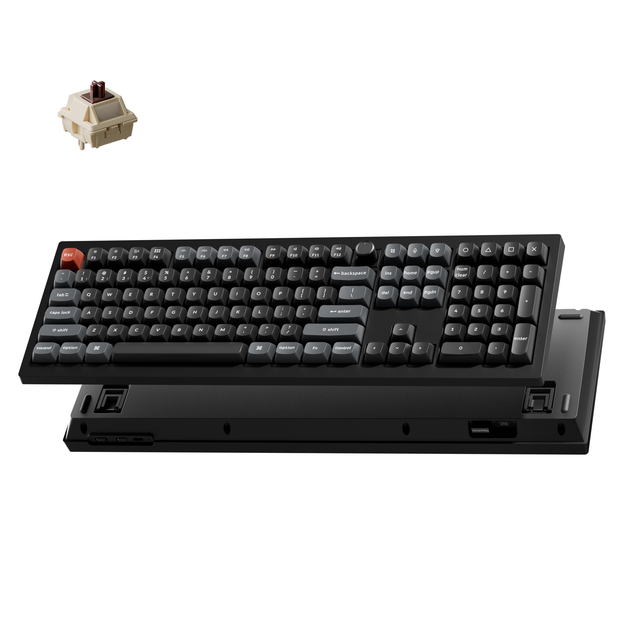 Keychron V6 Ultra 8K Wireless Mechanical Keyboard, 8000Hz Polling Rate TriMode (2.4G/BT/Wired) Full Size Gaming & Office Keyboa