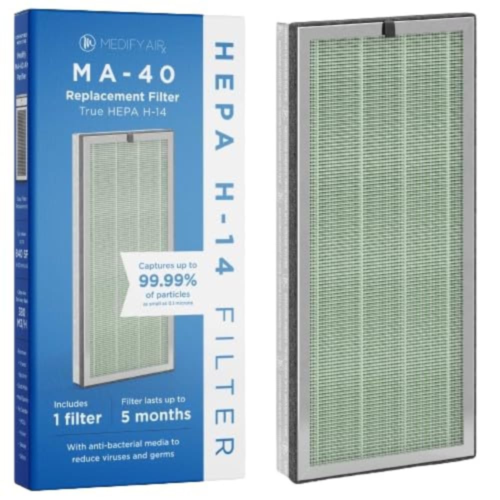 Medify Ma 40 Genuine Replacement Filter For Allergens, Smoke, Wildfires, Dust, Odors, Pollen, Pet Dander | 3 In 1 With Pre Filte