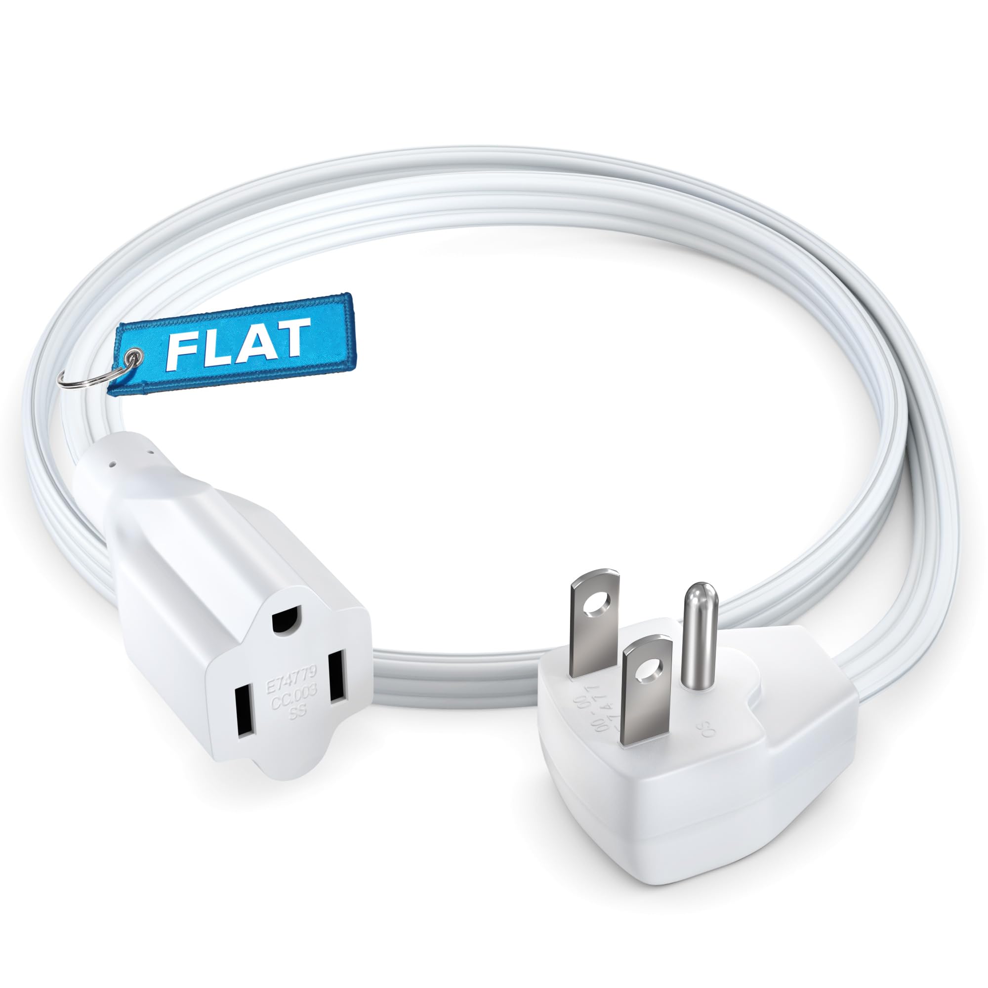 Heavy Duty 1 Ft Air Conditioner And Major Appliance Extension Cord Ul Certified 14 Gauge, 125V, 15 Amps, 1875 Watts Grounded 3 P