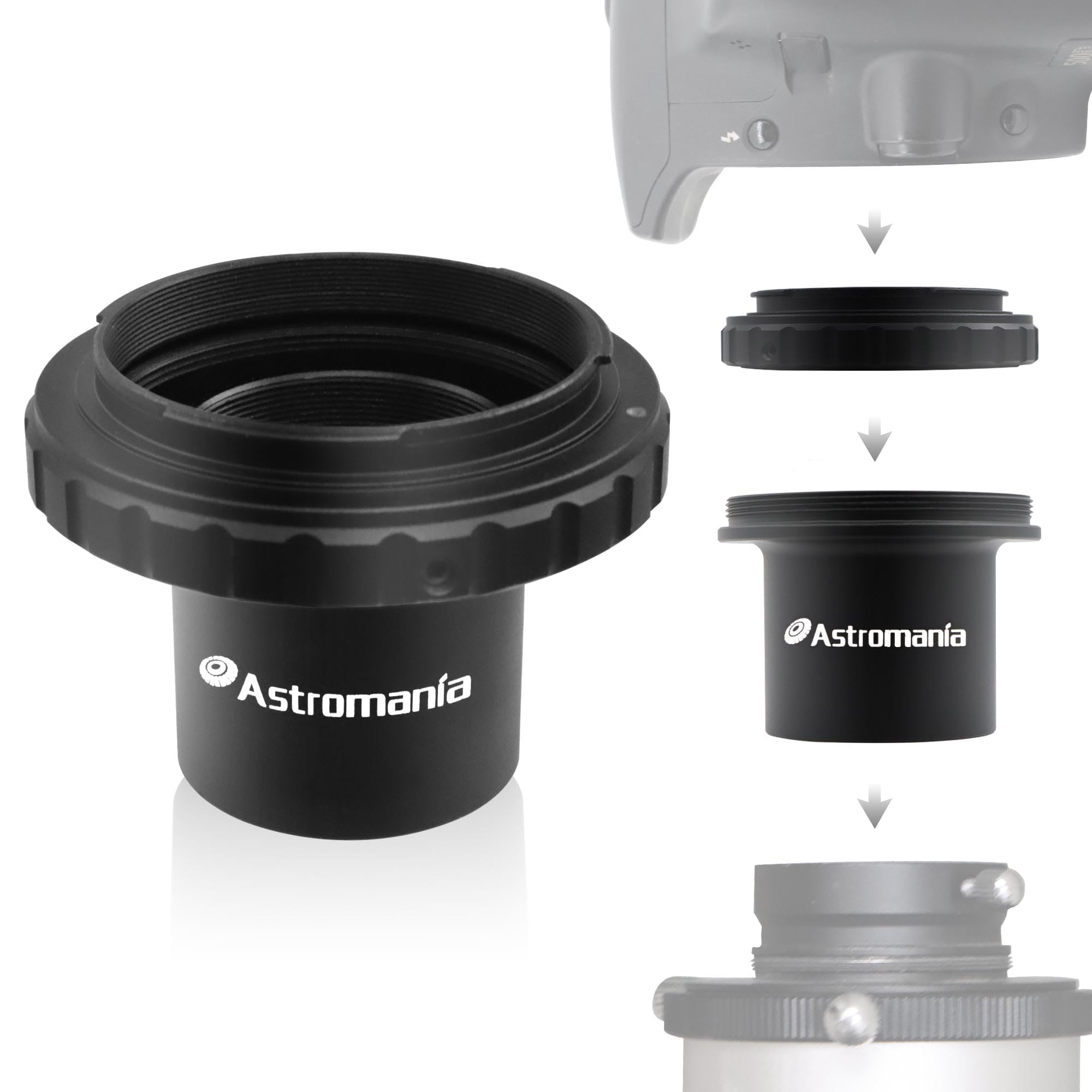 Astromania T Ring And M42 To 1.25'' Telescope Adapter (T Mount) For Nikon Slr/Dslr Cameras