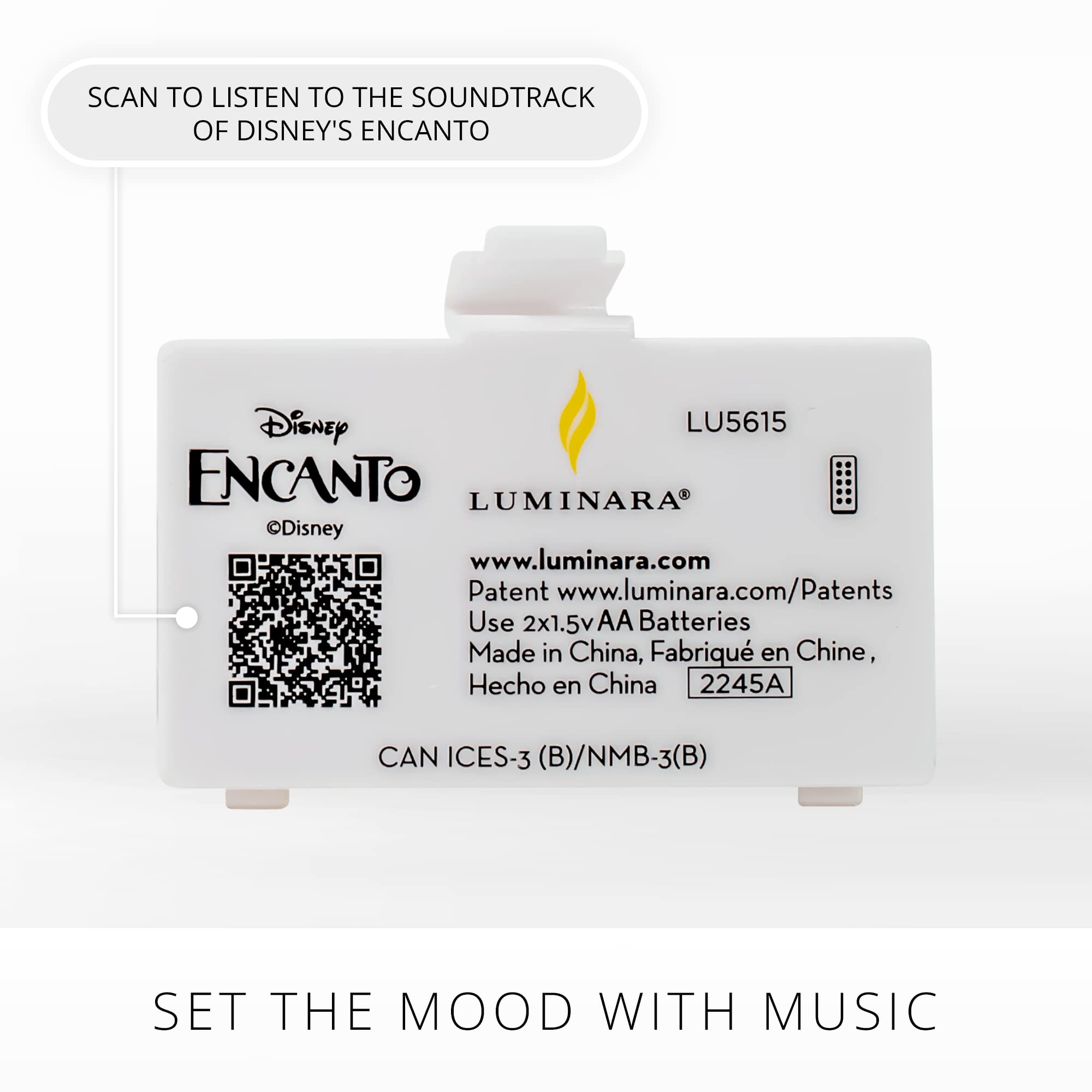 Luminara Officially Licensed Disney Encanto 12 Color Changing Flameless Candle With 18 Button Remote Butterfly Design On Real Wa