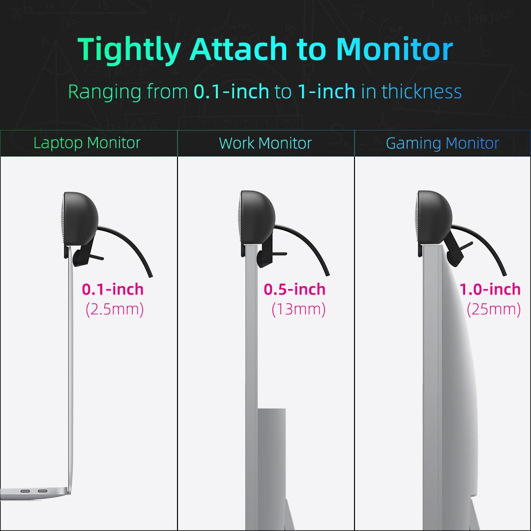 Computer Speakers For Desktop Pc Monitor, Small Computer Soundbar For Pc, Usb Plug In External Speakers For Laptop, Wired Desk S