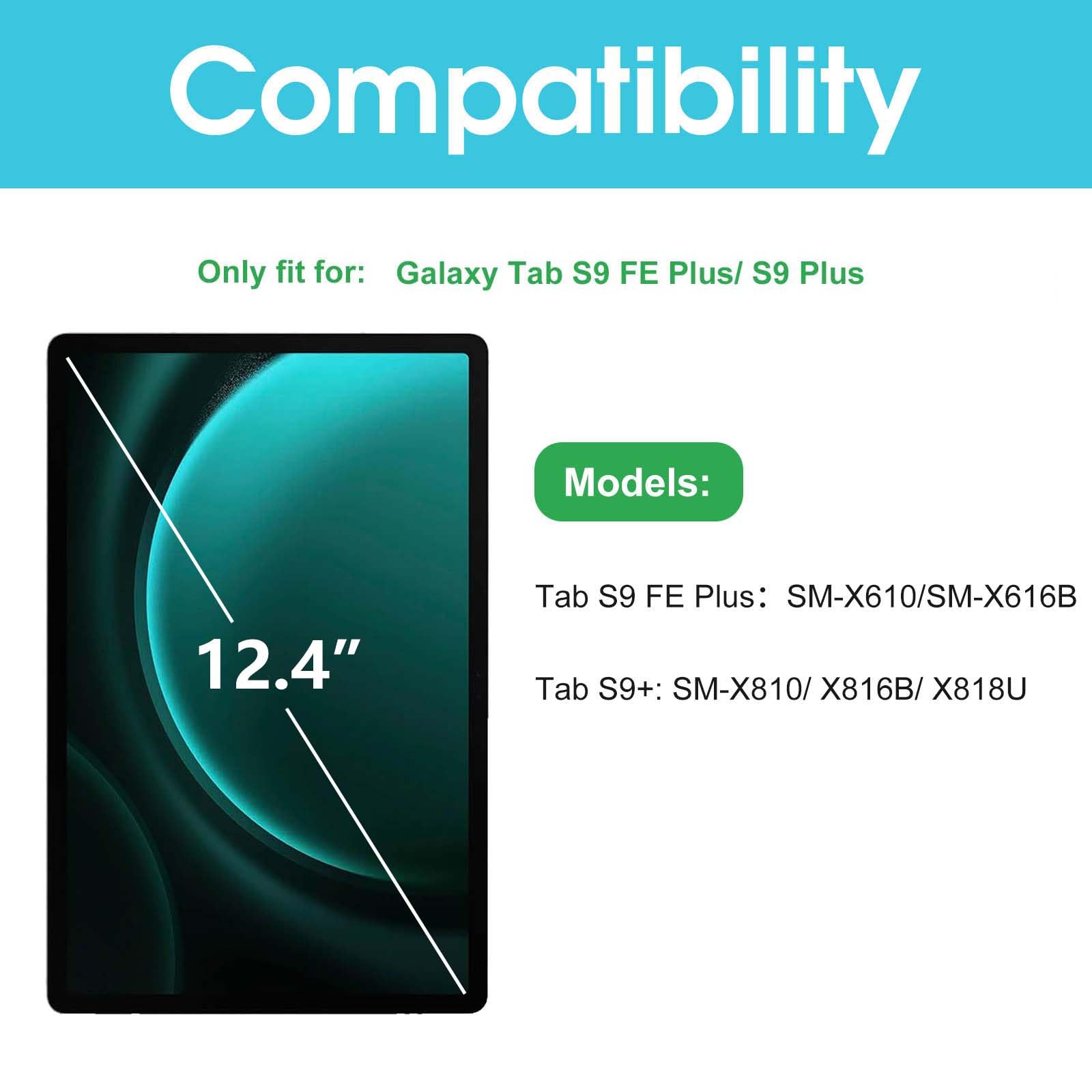 Procase 2 Pack Screen Protectors For Galaxy Tab S10+ Plus 2024/Tab S9 Fe+ Plus/Tab S9+ Plus 2023 12.4', 9H Hardness Hd Clear Tempered Glass Film Guard For 12.4 Inch Galaxy Tablet S10+/S9+ /S9 Fe+