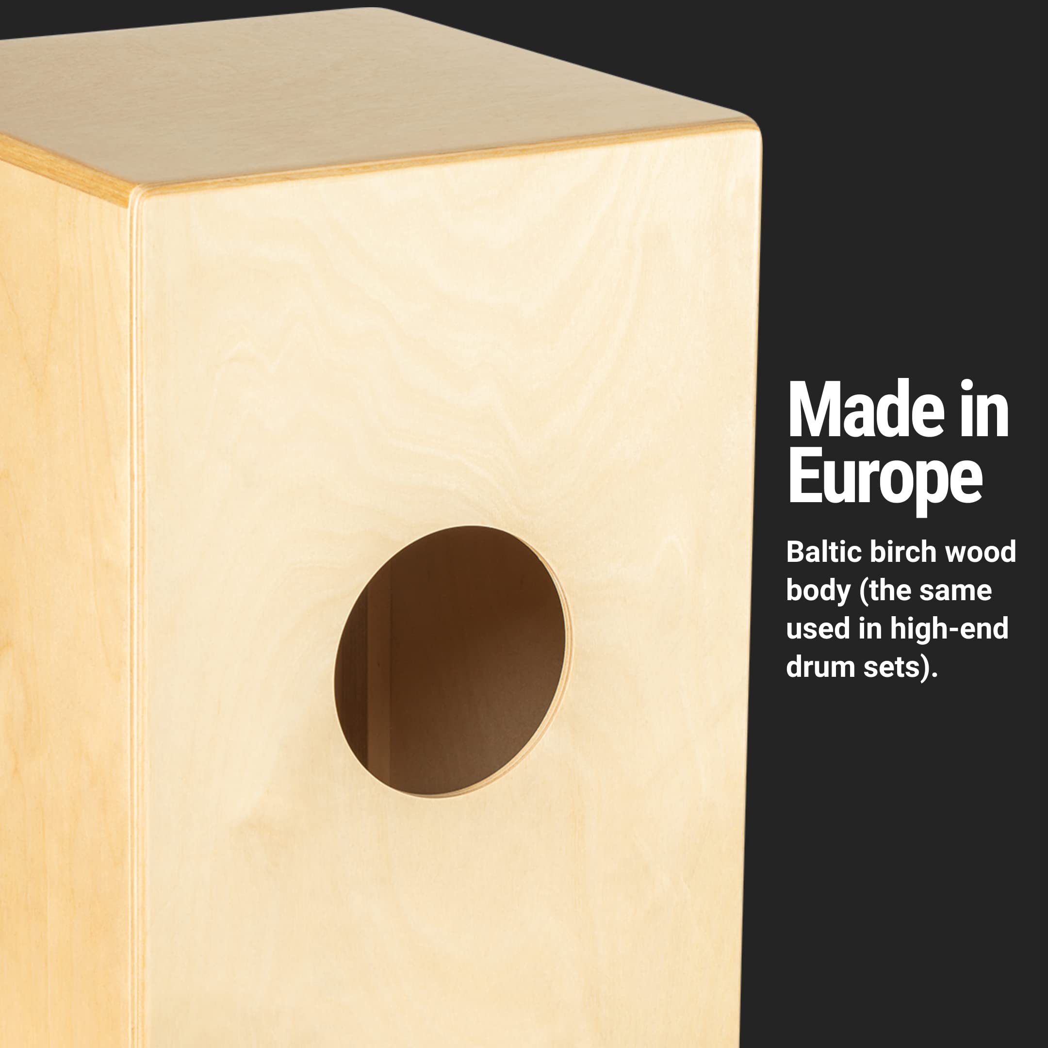 Meinl Percussion Jam Cajon Box Drum With Snare And Bass Tone For Acoustic Music   Made In Europe   Baltic Birch Wood, Play With Your Hands, 2 Year Warranty (Jc50Bw)