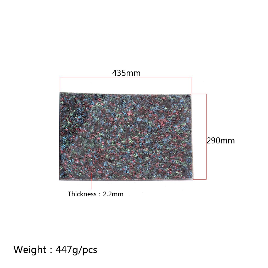 Hsyok Guitar Pickguard, Colored Blank Pearl Pick Guards Material 3 Ply 11.6X17 Inch,Electric/Acoustic Pick-Guard Sheet Pearl