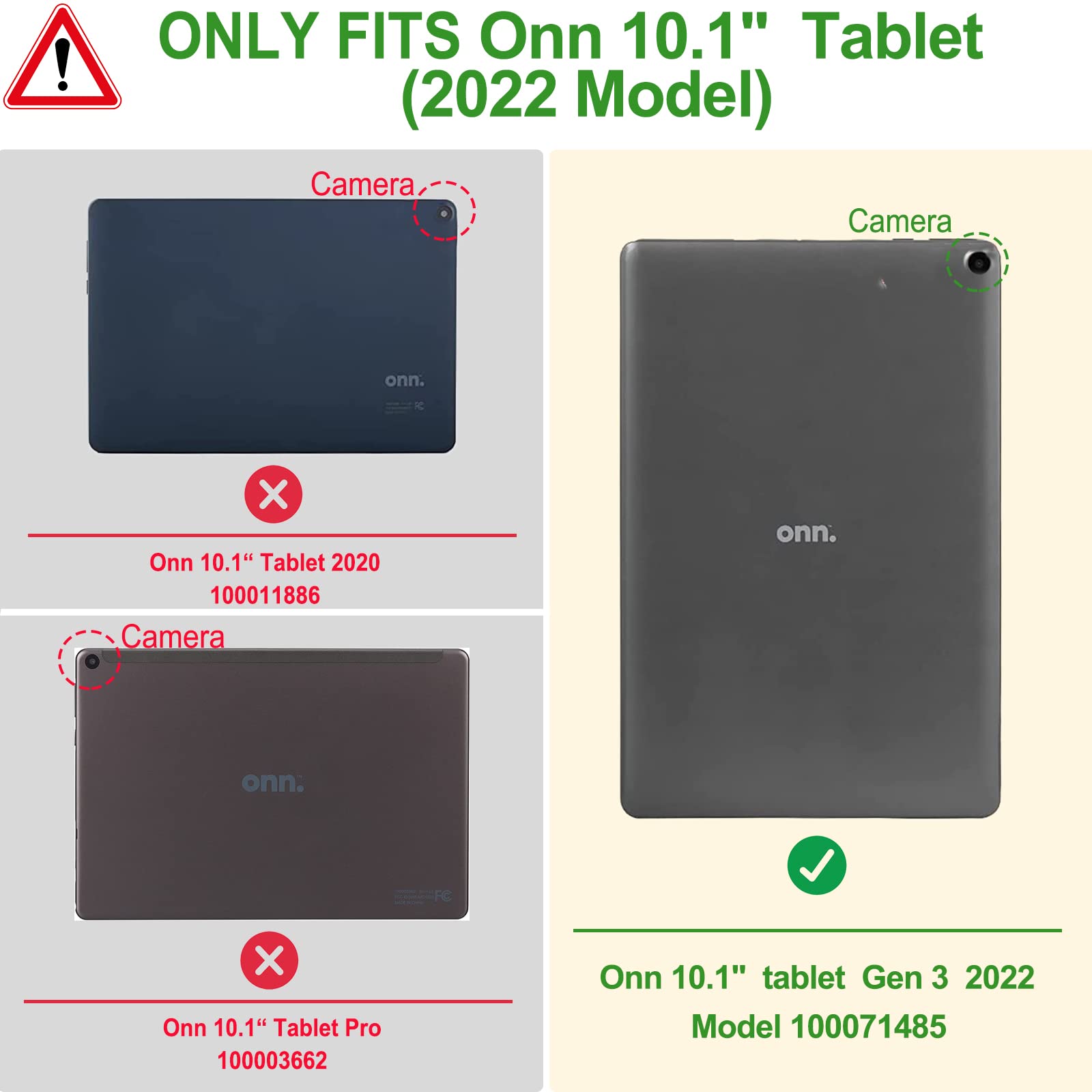 Jkhandy Case For Onn. 10.1'' Tablet Gen 3 (2022 Model:100071485)   Folio Pu Leather Stand Cover With Pencil Holder, Glitter Purp