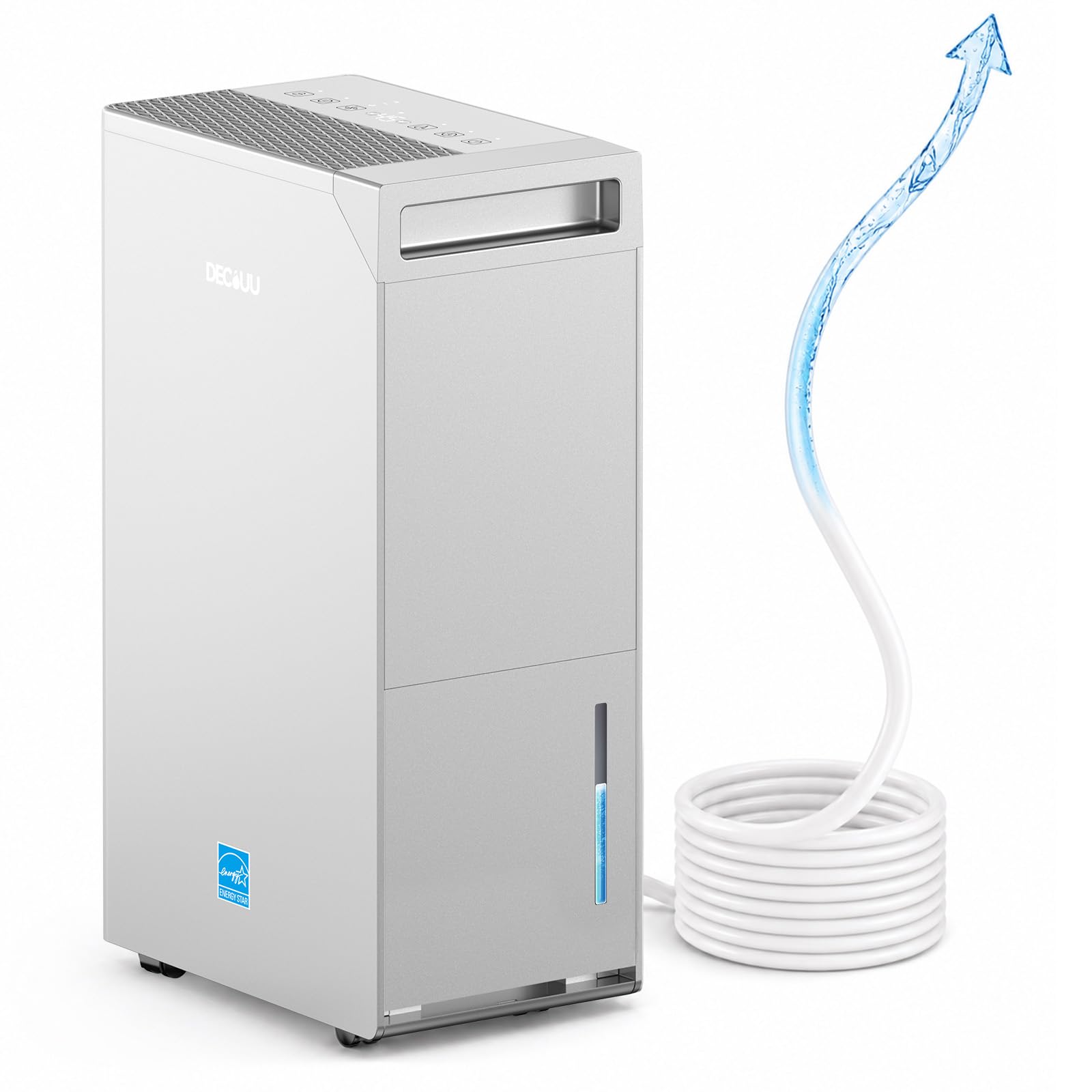 DECIUU 5000 Sq.Ft Dehumidifier with Pump, Up to 16.4 Ft Vertical Drainage, ENERGY STAR Most Efficient 2024, Max 100 Pint Moistur