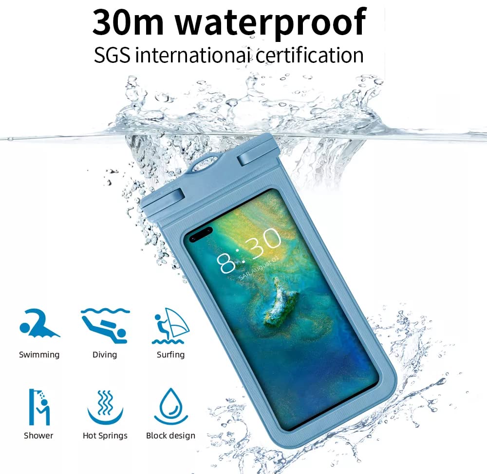 Smaige Waterproof Case Universal Phone Holder Pouch, Ipx8 Underwater Cellphone Dry Bag Compatible With Iphone 13 Pro 12 11 14 Pr