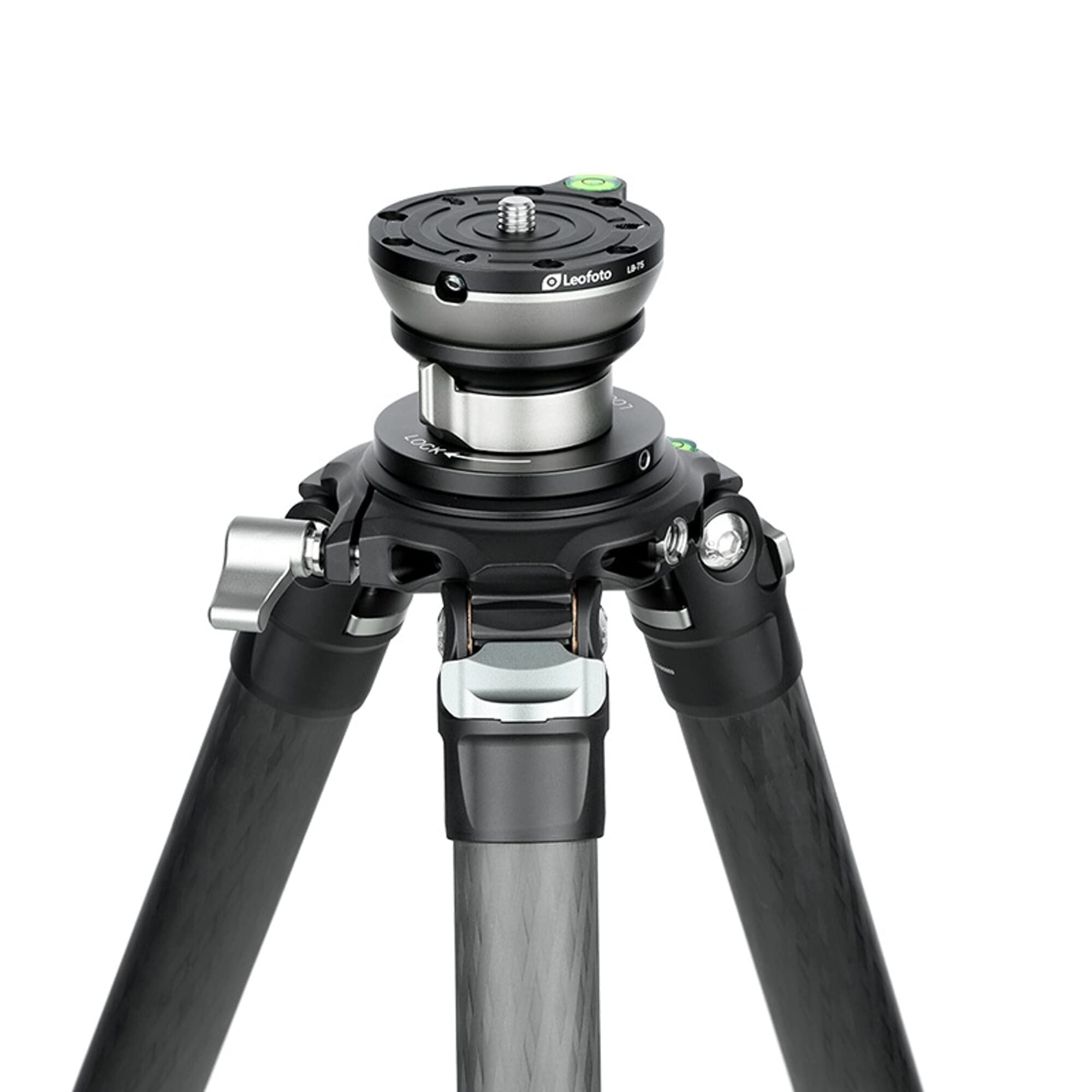 Leofoto Lb 75S 75Mm Leveling Base,For 70Mm Systematic Tripod, 3/8' 16 Threaded Base Mounting Socket, 3/8' 16 Mounting Stud,With Butterfly Lock Collar, 55Lb Max Load,  15� Tilt Compatible