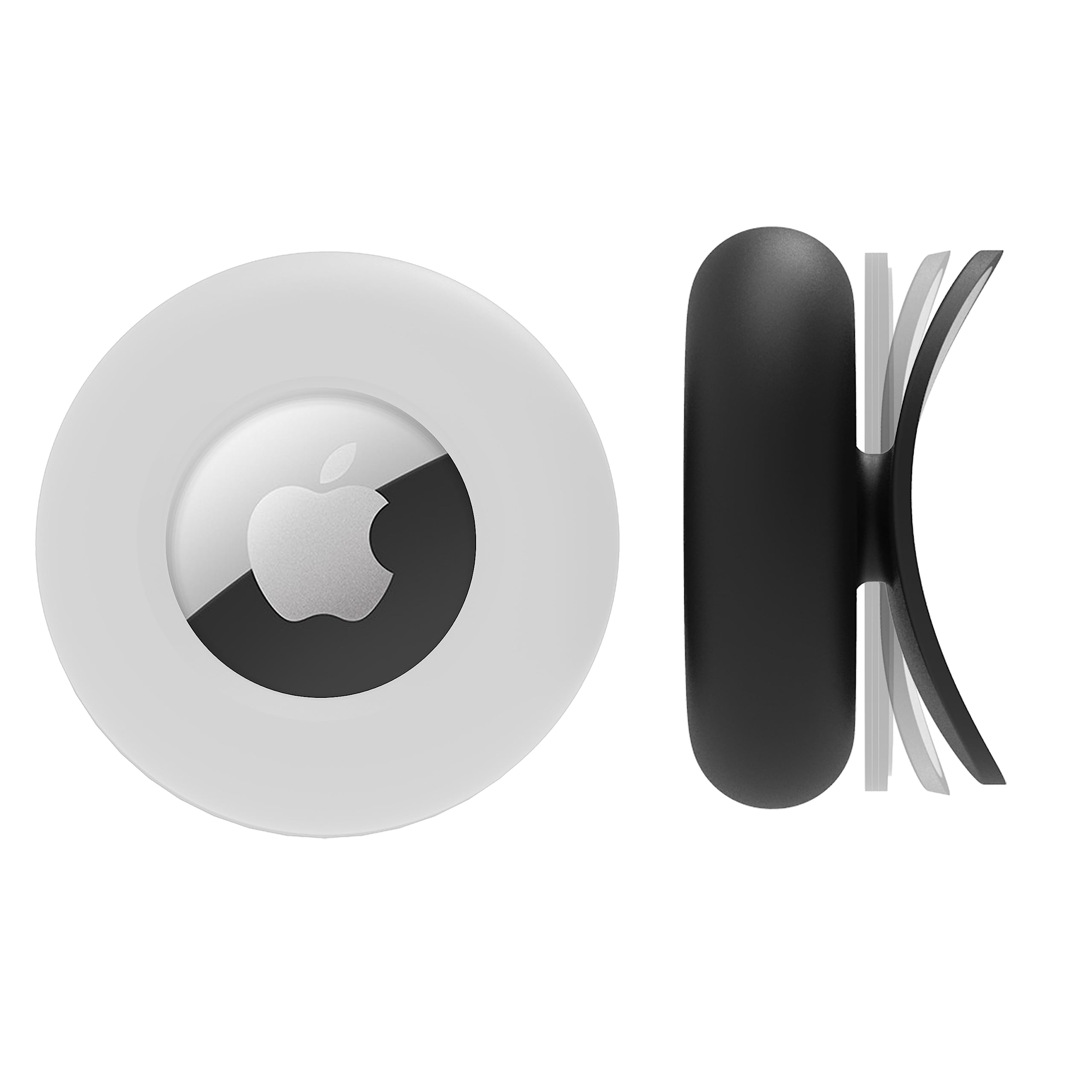 Airtag Sticker Mount With 3M Adhesive Sticker, Airtag Tracker Hidden Shockproof Protective Silicone Case For Luggage Laptop Car 