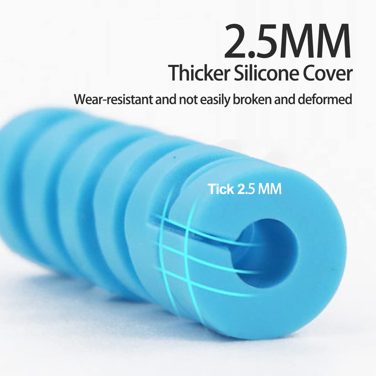 Wedawn 30 Pack Charger Cable Saver, Silicone Flexible Cord Protector, Cable Mouse Cable Wire Protector Compatible For Iphone, Ip