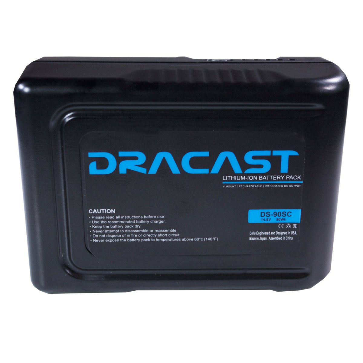 Dracast 90Wh 14.8V Compact Li Ion V Mount Battery, Black (Ba 90Sc)