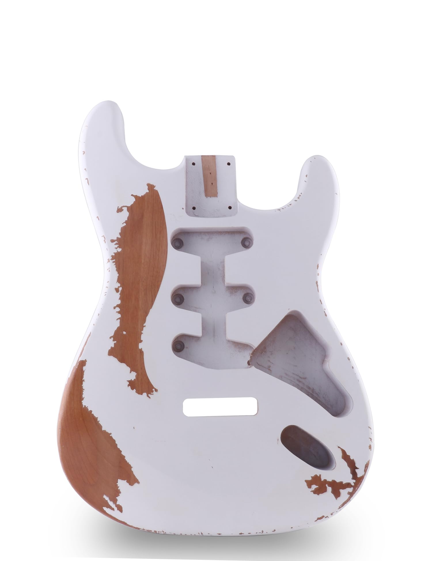 Sunsmile Relic Electric Guitar Body Nitro Top Alder Wood St Style Diy Guitar Body S S S Antique White.
