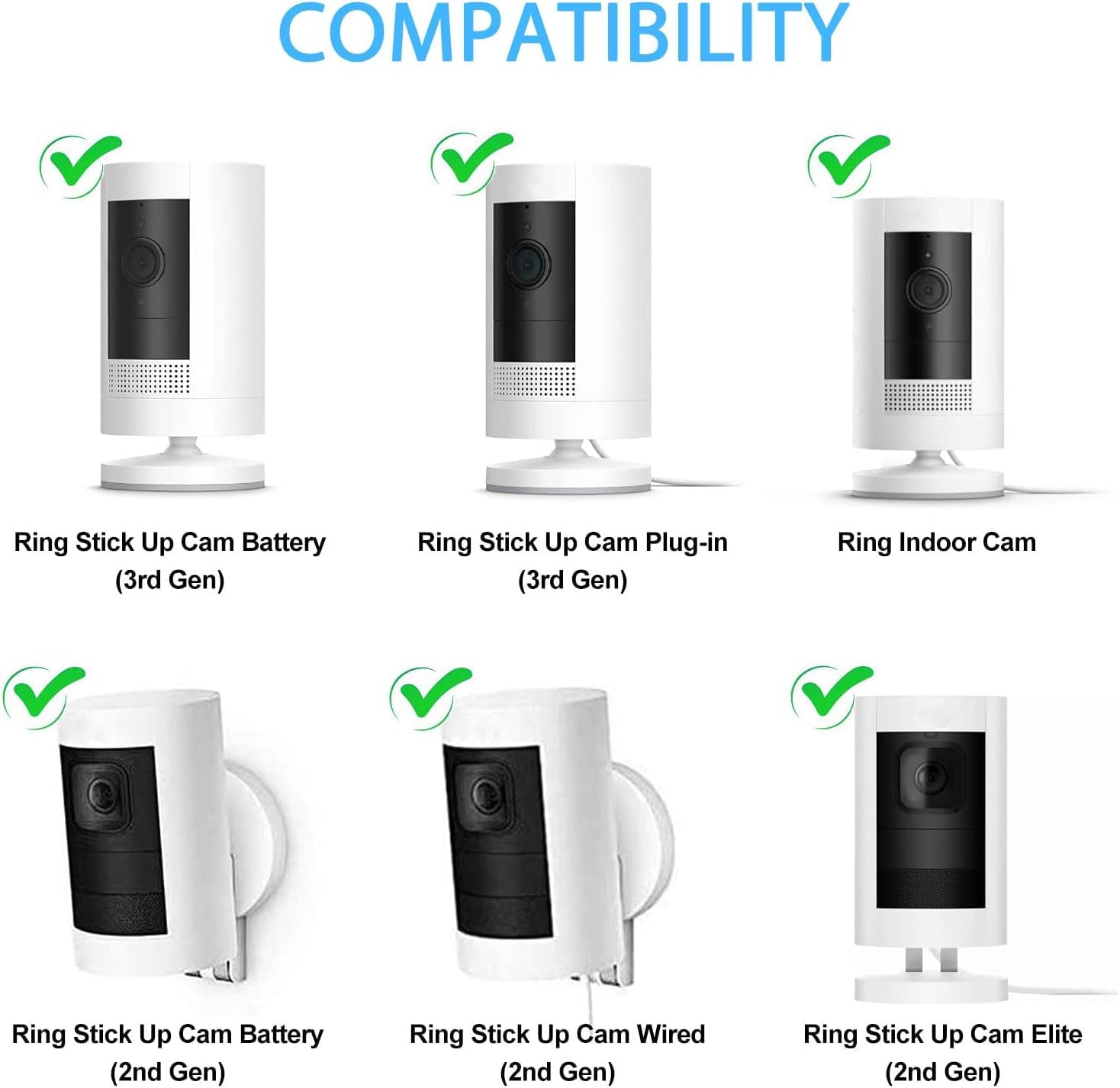 Universal Pole Mount Bracket For Eufy 2, 2C, 2C Pro, 3, 3C, S220, S230,E220, P24, Arlo Pro 4 Pro 3 Pro 2, Arlo Ultra 2 & Arlo Es