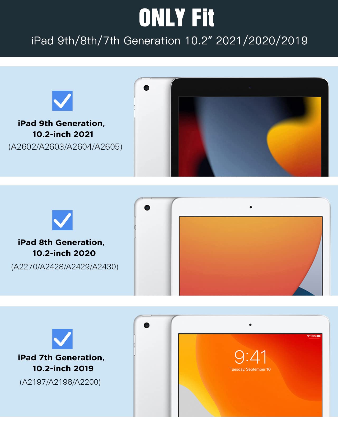 Timovo For Ipad 10.2 Case Ipad 9Th Generation 2021/Ipad 8Th Generation 2020/Ipad 7Th Generation 2019 Case,Heavy Duty Shockproof