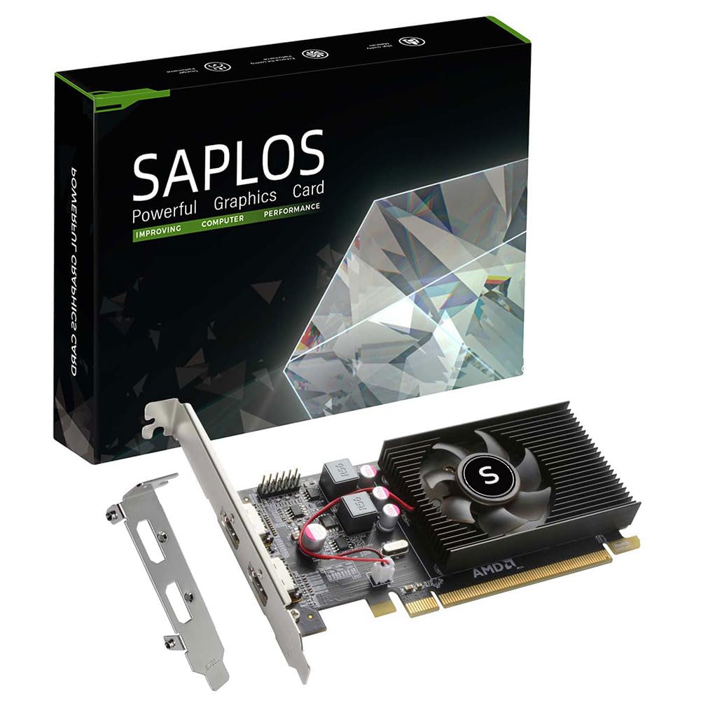 Saplos Radeon Hd 6570 Graphics Card, Dual Hdmi, 1G Gddr3 64 Bit, Video Cards Pc, Low Profile, Computer Gpu, Pci Express X 16, 60