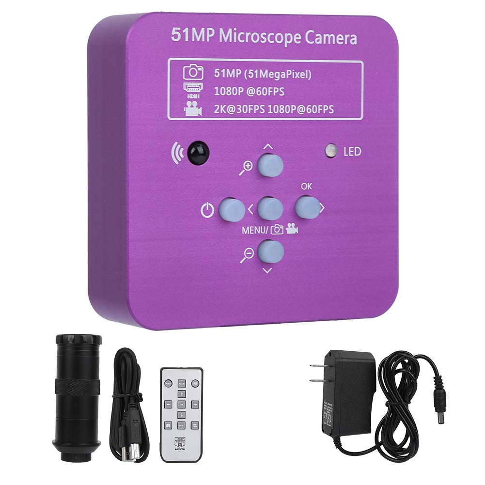 51MP HDMI Digital Video Microscope with 120X C Mount Lens and Remote Control