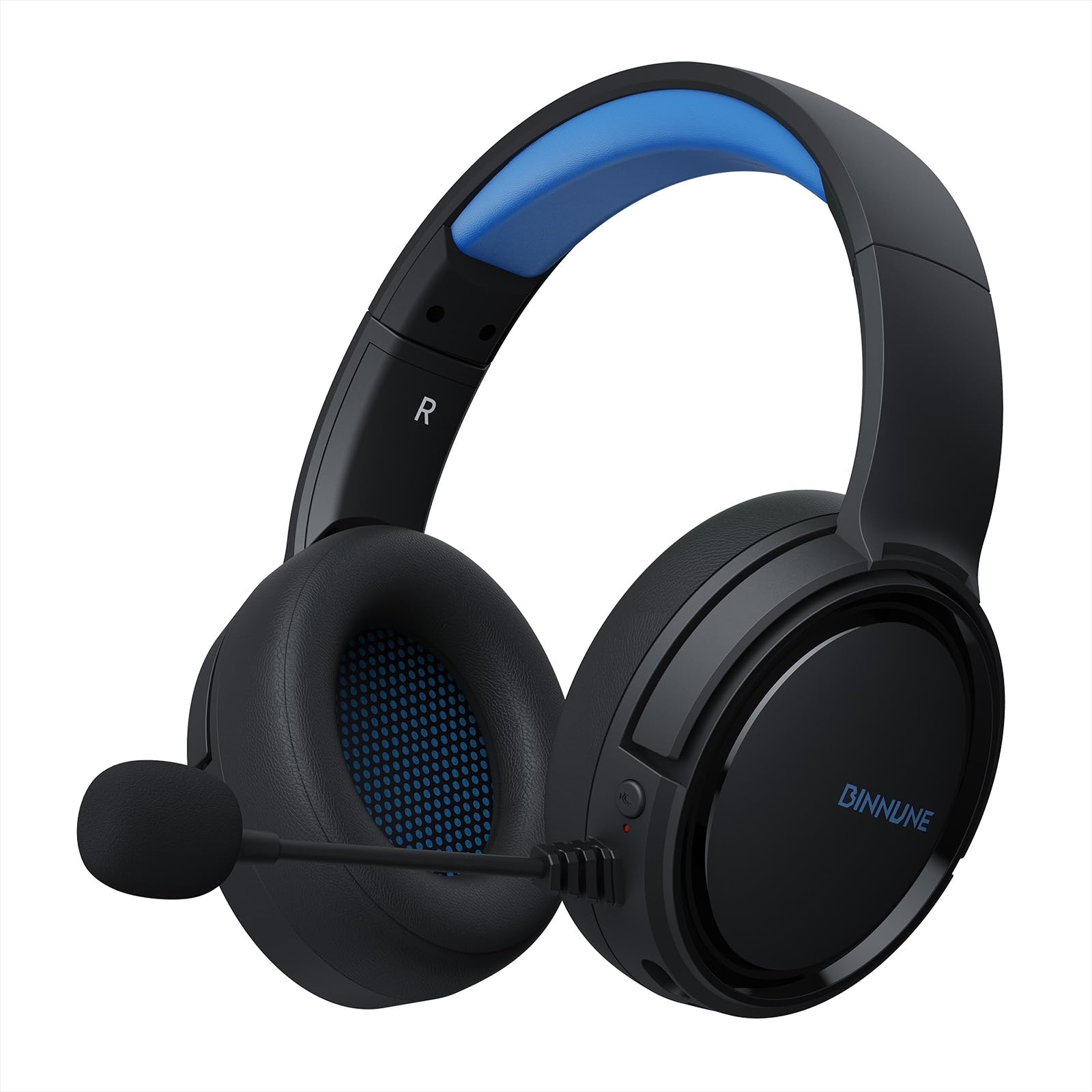 Binnune Wireless Gaming Headset, 2.4Ghz Gaming Headphones For Ps4, Ps5, Pc, Ns, Bluetooth 5.3 Headphones With 40Hr Battery, Nois