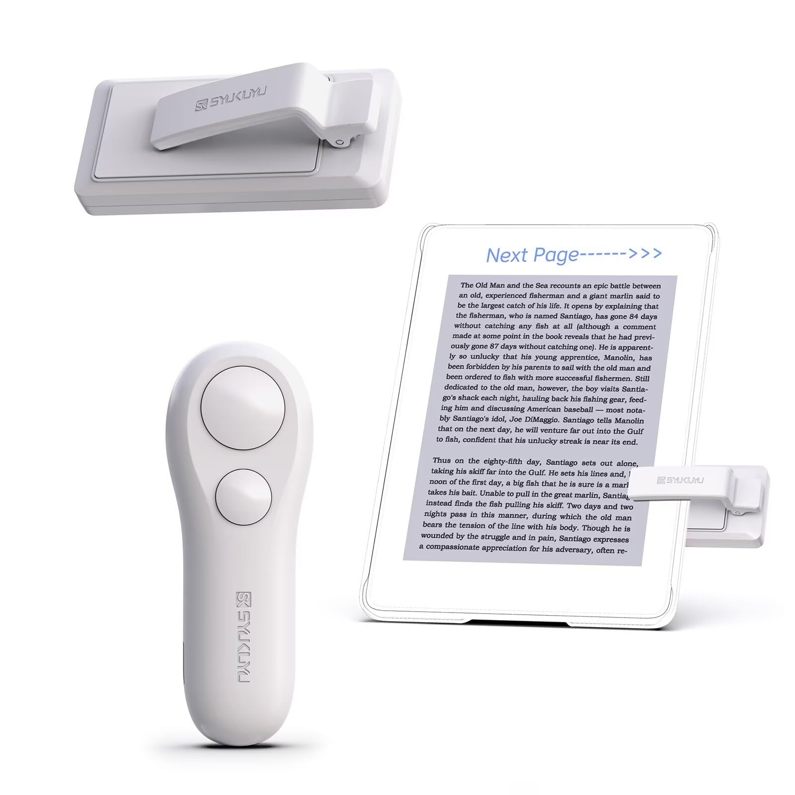 Sk Syukuyu Rf Remote Control Page Turner For Kindle Reading Ipad Surface Comics, Iphone Android Tablets Reading Novels Taking Ph