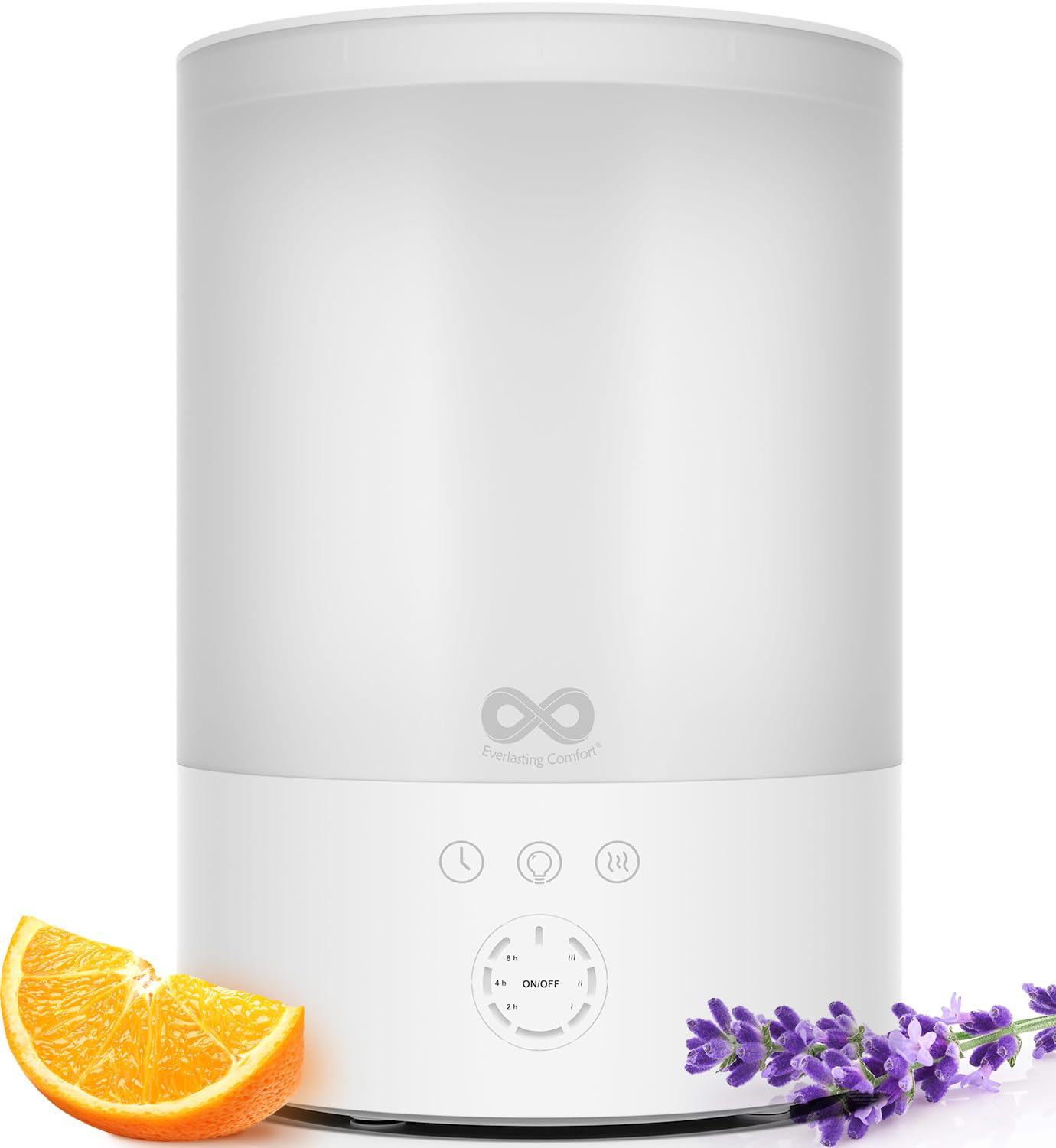Everlasting Comfort 2.5L Top Fill Humidifiers For Bedroom, Quiet Ultrasonic Cool Mist Humidifier, Easy To Fill & Clean, Auto Shu
