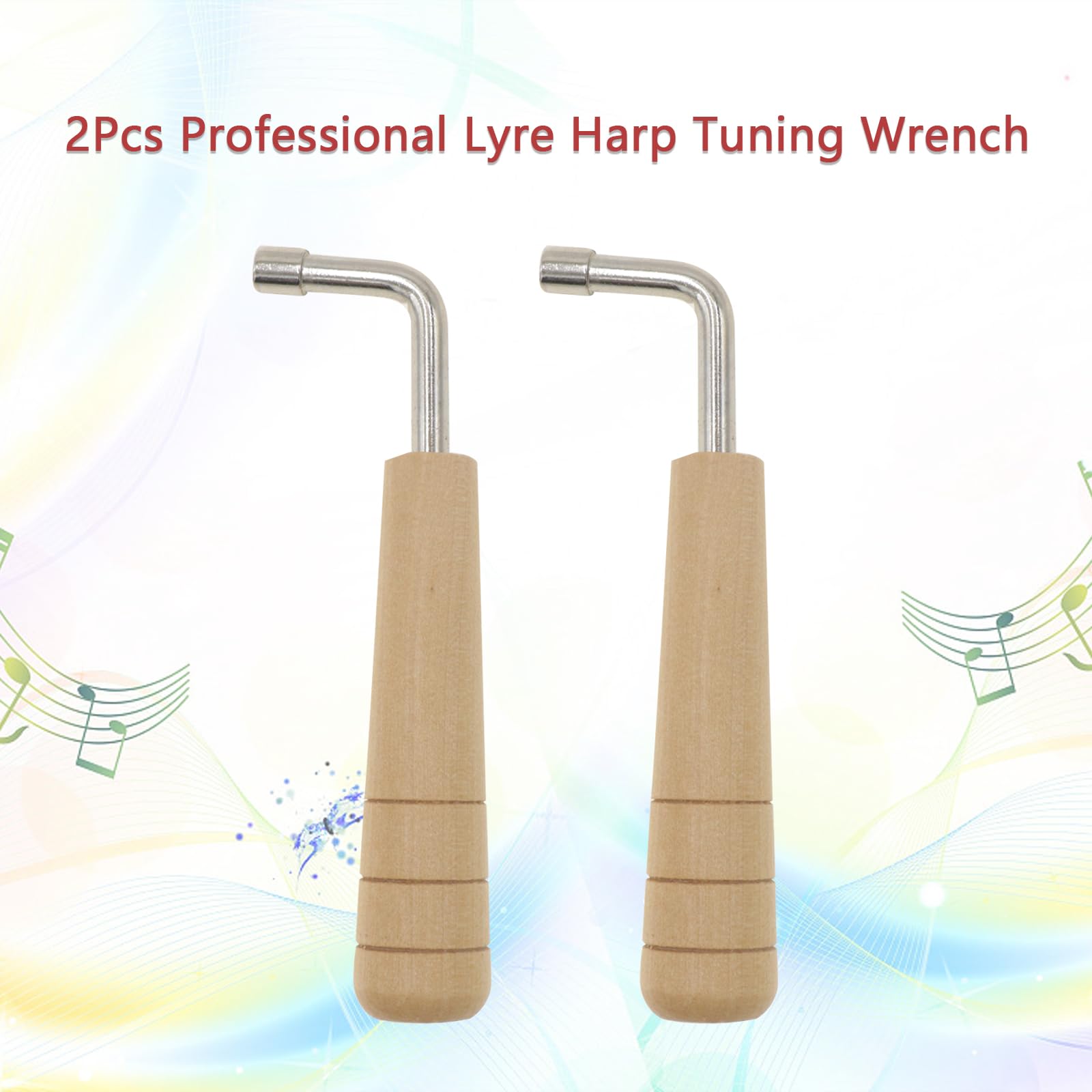 Cashbeat 2Pcs Professional Lyre Harp Tuning Wrench, Universal L Shape Design For Easy & Precise Tuning Of Autoharps, Melody Harp