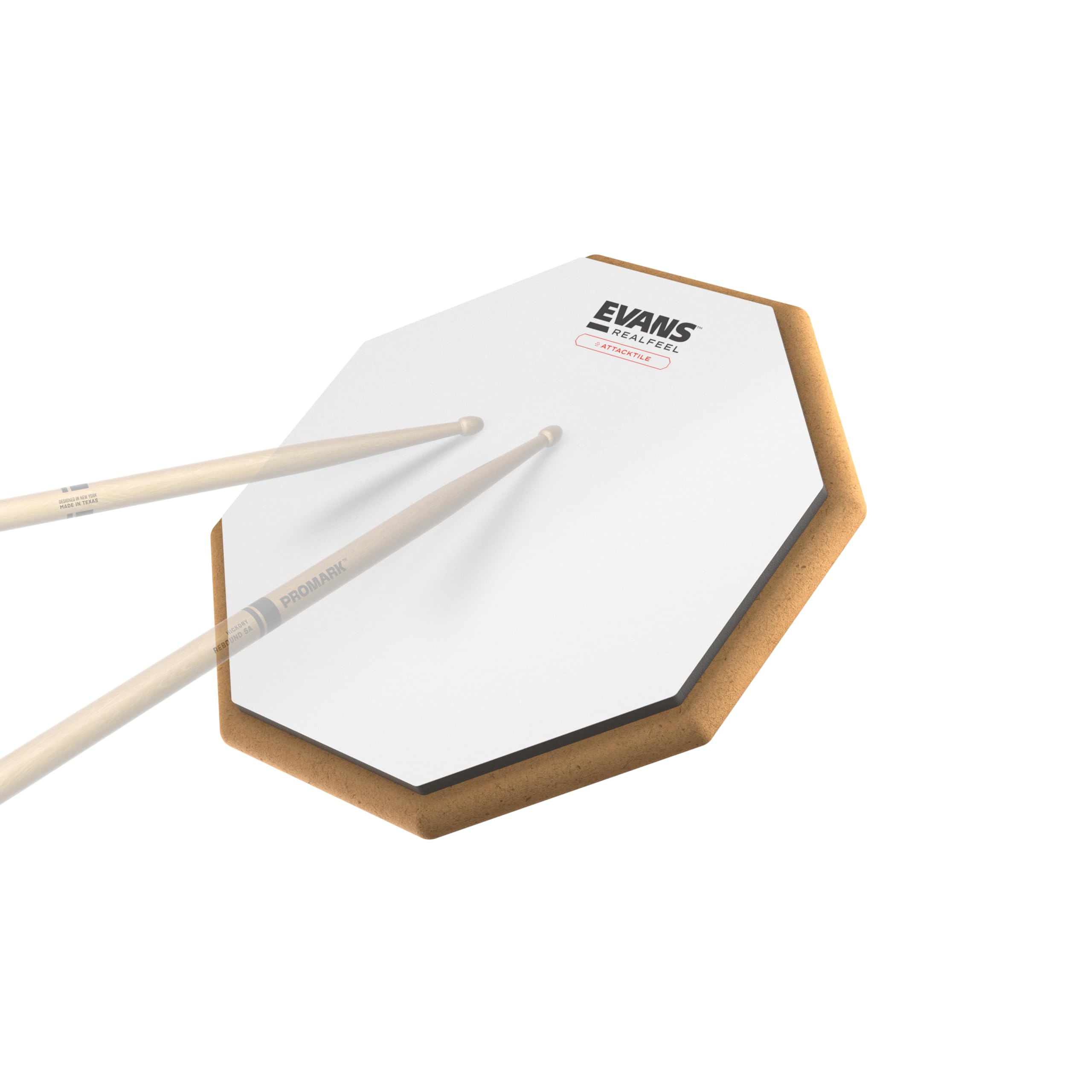 Evans Realfeel Attacktile Drum Pad   Drum Practice Pad   Uv Coated Practice Pad   1 Sided   10 Inch