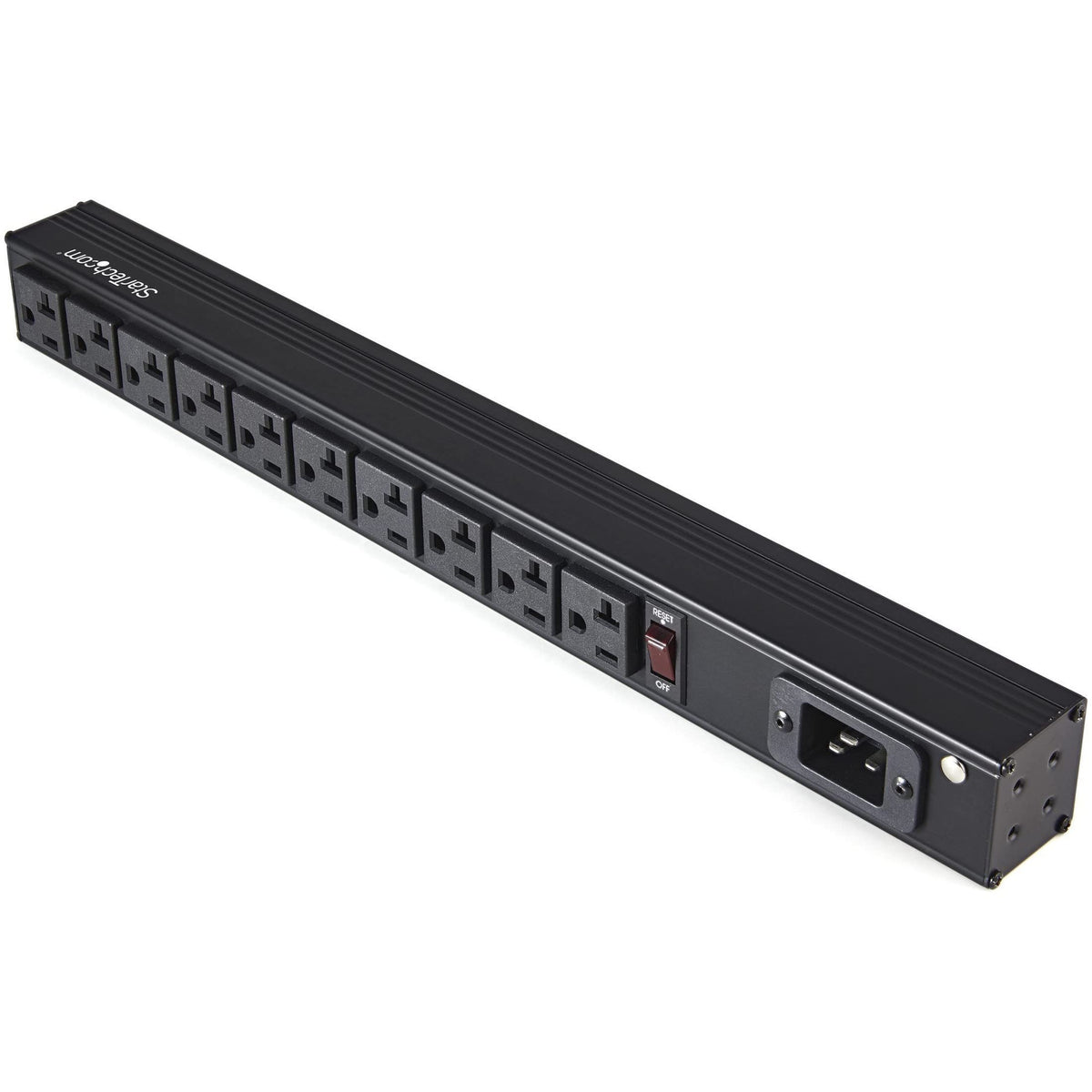 Startech.Com 10 Outlet Rack Mount Power Strip 125V/16 Amp - 1U Horizontal 19'' Rackmount Pdu - Nema 5-20P Input - 10X Nema 5-15/