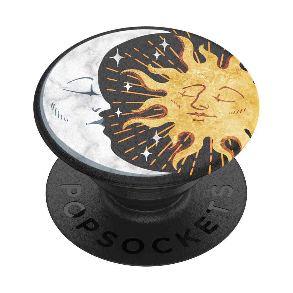 Popsockets Popgrip: Phone Grip And Phone Stand, Collapsible, Swappable Top, Sun And Moon