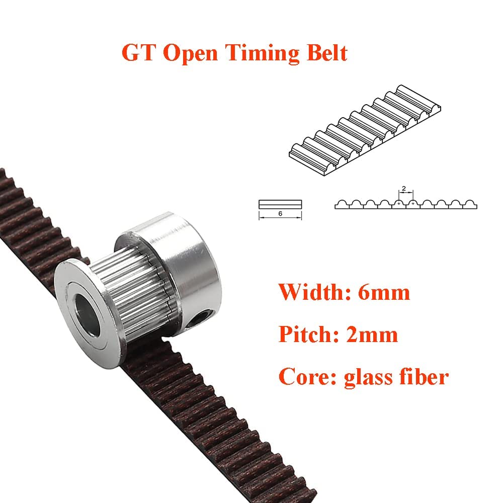 Hzdadeve 3D Printer Open Timing Belt 2Gt 6Mm For Anycubi Kobra 3D Printer X Y Axis Accessories