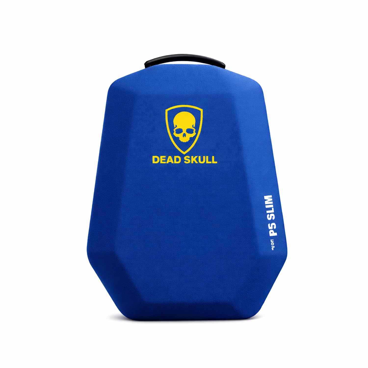 Deadskull Blue Hard Shell WaterResistant Backpack Carrying Case Compatible With Ps5 Slim Disc & Digital Console, Travel Storage