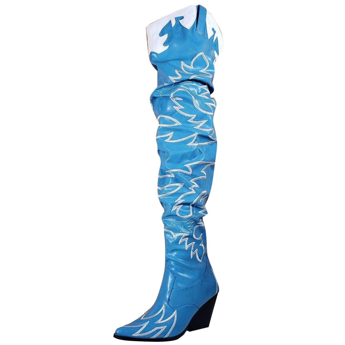Cape Robbin Kelsey 21 Cowboy Boots Women, Over The Knee Western Cowgirl Boots With Chunky Block Heels, Fashion Dress Boots For W