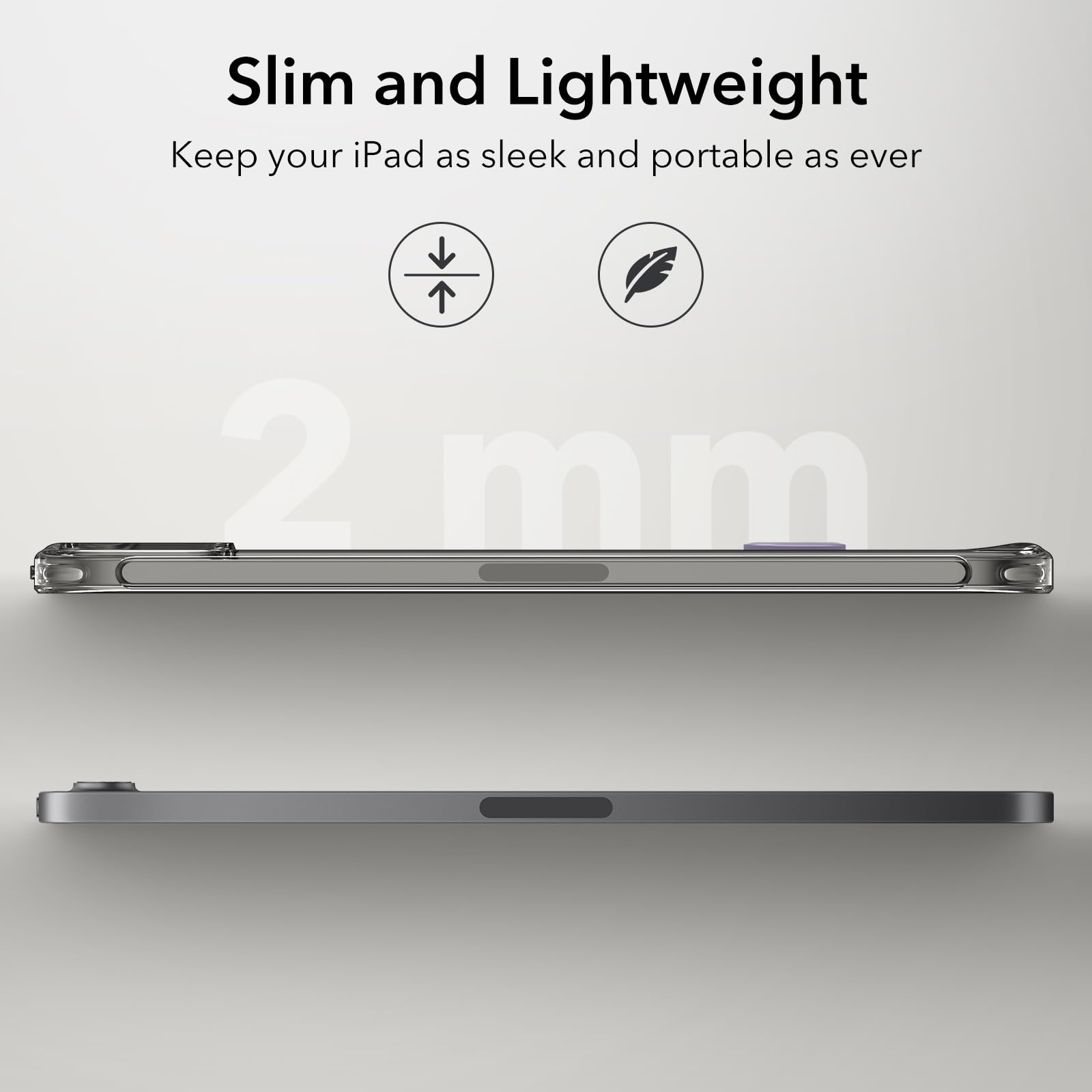 Esr For Ipad Mini 7 A17 Pro Case, Ipad Mini 7Th/6Th Generation Case With Stand(2024/2021), 3 Stand Modes, Slim And Light, Drop Safe, Supports Pencil Pro & Pencil (Usb C), Black Clear