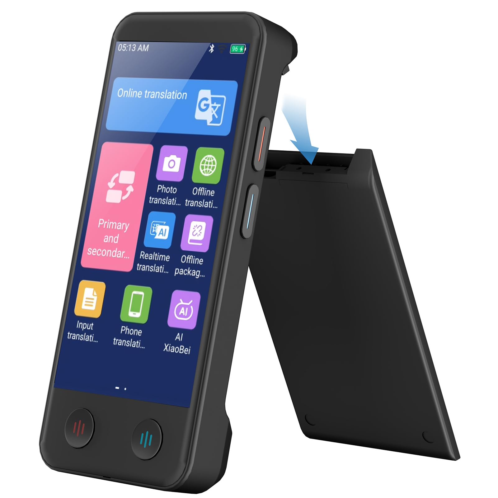 iTour Detachable Language Translator Device, Upgraded Instant Voice Translator, Real Time Dual Screen AI Translator with 139 Lan